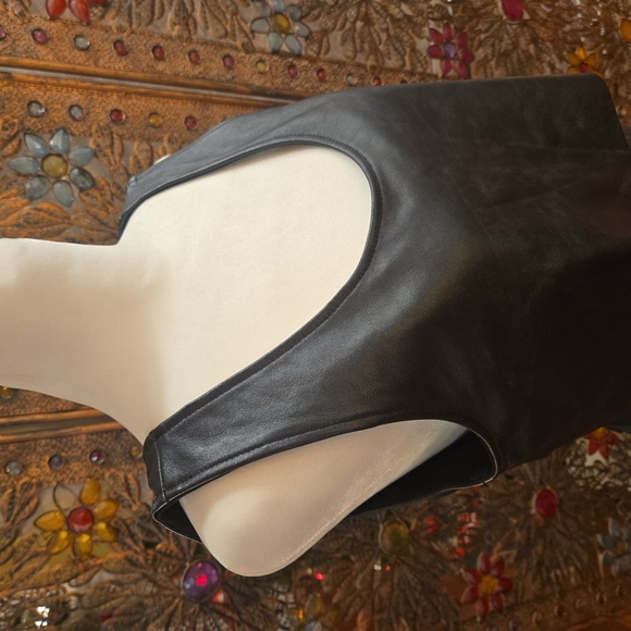 NWT Revolve x Blaque Label Womens Leather Party Cocktail Dress Black Size Large - Picture 2 of 10